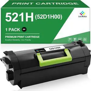 LeciRoba 521H for Lexmark 521H 52D1H00 62D1H00 52D1000 62D1000 Black Toner Cartridge for Lexmark MS710 MS711 MS810 MS811 MS812 MX710 MX711 MX810 MX811 MX812 Series Printer (25,000 Pages, 1-Pack) LeciRoba 521H for Lexmark 521H 52D1H00 62D1H00 52D1000 62D1000 Black Toner Cartridge for Lexmark MS710 MS711 MS810 MS811 MS812 MX710 MX711 MX810 MX811 MX812 Series Printer (25,000 Pages, 1-Pack)