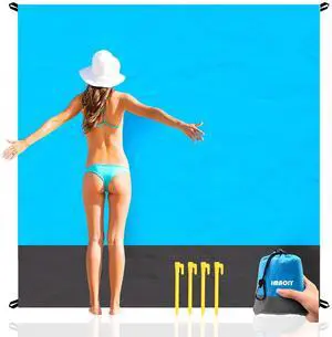 Beach Blanket Sandproof Waterproof, Beach Essentials Extra Large Beach Mat, 79" x 55" Oversized Durable Outdoor Picnic Mat Storage Bag for 1-4 Adults, Beach Accessories for Travel, Camping, Hiking Beach Blanket Sandproof Waterproof, Beach Essentials Extra Large Beach Mat, 79" x 55" Oversized Durable Outdoor Picnic Mat Storage Bag for 1-4 Adults, Beach Accessories for Travel, Camping, Hiking