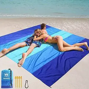 Beach Blanket Waterproof Sandproof Beach Mat 79" X 83"/10'x9'for 2-8 Adults Quick Drying Outdoor Picnic Mat Beach Accessories for Travel, Camping, Hiking Beach Blanket Waterproof Sandproof Beach Mat 79" X 83"/10'x9'for 2-8 Adults Quick Drying Outdoor Picnic Mat Beach Accessories for Travel, Camping, Hiking