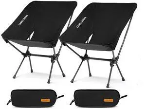 Portable Camping Chair Folding Compact Lawn Lightweight Backpacking Chair with Carry Bag for Outdoor Hiking Beach Travel Picnic Festival Black 2pc Portable Camping Chair Folding Compact Lawn Lightweight Backpacking Chair with Carry Bag for Outdoor Hiking Beach Travel Picnic Festival Black 2pc