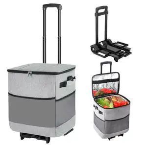 Collapsible Large Rolling Cooler 60-Cans,Leakproof 3-in-1 Insulated Soft Coolerwith Wheels Bag,Adjustable Wheels&Handle, Rolling Cooler Cart for Beach Camping Travel Outdoor Hot Takeout Orders Collapsible Large Rolling Cooler 60-Cans,Leakproof 3-in-1 Insulated Soft Coolerwith Wheels Bag,Adjustable Wheels&Handle, Rolling Cooler Cart for Beach Camping Travel Outdoor Hot Takeout Orders
