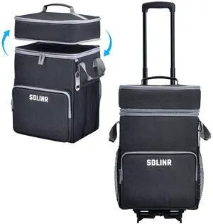 72-Can Large Rolling Cooler, Leakproof Insulated Soft Cooler Bag with Wheels and Handle Collapsible for Beach Camping Patio Travel Outdoor 72-Can Large Rolling Cooler, Leakproof Insulated Soft Cooler Bag with Wheels and Handle Collapsible for Beach Camping Patio Travel Outdoor