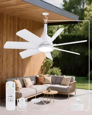 28 Inch Plug-In Outdoor Ceiling Fan with Light and Remote,IP65 Waterproof Hanging Fan Light with Hook,6 Speed,Reversible,3CCT,Dimmable,Portable Gazebo Fan for Patio,Canopy,Porch,Rv(White) 28 Inch Plug-In Outdoor Ceiling Fan with Light and Remote,IP65 Waterproof Hanging Fan Light with Hook,6 Speed,Reversible,3CCT,Dimmable,Portable Gazebo Fan for Patio,Canopy,Porch,Rv(White)