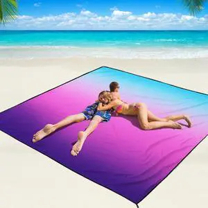 Beach Blanket Waterproof Sandproof Beach Mat 79" X 83"/10'x9'for 2-8 Adults Quick Drying Outdoor Picnic Mat Beach Accessories for Travel, Camping, Hiking Beach Blanket Waterproof Sandproof Beach Mat 79" X 83"/10'x9'for 2-8 Adults Quick Drying Outdoor Picnic Mat Beach Accessories for Travel, Camping, Hiking