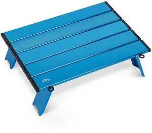 Ultralight Compact Mini Beach Picnic Folding Alu. Table with Carry Bag, Two Size (Blue - S) Ultralight Compact Mini Beach Picnic Folding Alu. Table with Carry Bag, Two Size (Blue - S)