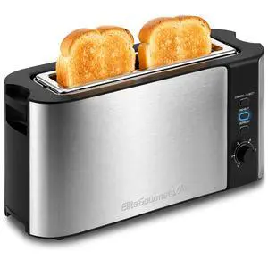 ECT3200 2-Slice, 1 Long Slot, Slim Toaster, Reheat, 6 Toast Settings, Defrost, Cancel Functions, Built-in Warming Rack, Extra Wide Slots for Bagels Waffles, Stainless Steel & Black ECT3200 2-Slice, 1 Long Slot, Slim Toaster, Reheat, 6 Toast Settings, Defrost, Cancel Functions, Built-in Warming Rack, Extra Wide Slots for Bagels Waffles, Stainless Steel & Black