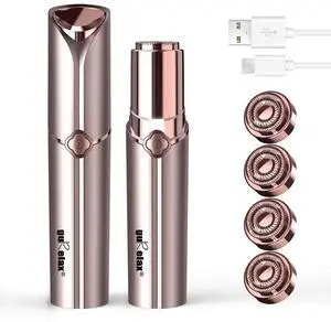 Hair Removal Device, Facial Hair Removal for Women- Gurelax Womens Hair Remover Painless Face Hair Removal/Shavers for Chin Upper Lip Peach Fuzz-Included 4 x Replacement Heads Hair Removal Device, Facial Hair Removal for Women- Gurelax Womens Hair Remover Painless Face Hair Removal/Shavers for Chin Upper Lip Peach Fuzz-Included 4 x Replacement Heads