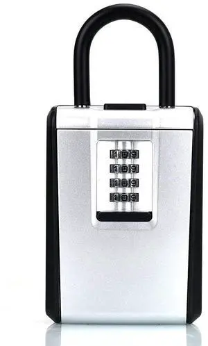 Key Lock Box, Combination Lock box with Code for House Key Storage, Combo Door Locker (silver-1pack) Key Lock Box, Combination Lock box with Code for House Key Storage, Combo Door Locker (silver-1pack)