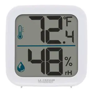 302-1407W Monochromatic White Digital Indoor Thermometer with Humidity 302-1407W Monochromatic White Digital Indoor Thermometer with Humidity