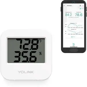 Smart Wireless Temperature & Humidity Sensor, Wide Temp Range for Fridge, Green House, Pet Cage, App Alerts, Emails, Text/SMS alerts- Hub Required Smart Wireless Temperature & Humidity Sensor, Wide Temp Range for Fridge, Green House, Pet Cage, App Alerts, Emails, Text/SMS alerts- Hub Required