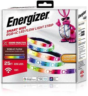 Smart RGB+IC LED Light Strip, 25 Foot Indoor Wi-Fi Color Flow LED Light Strip, Sound Reactive, Remote Access, Voice Control with Alexa, Siri, Google, Grouping, Scheduling, No Hub Required Smart RGB+IC LED Light Strip, 25 Foot Indoor Wi-Fi Color Flow LED Light Strip, Sound Reactive, Remote Access, Voice Control with Alexa, Siri, Google, Grouping, Scheduling, No Hub Required