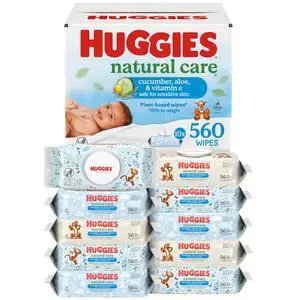 Natural Care Cucumber, Aloe and Vitamin E Baby Wipes, Hypoallergenic, Scented, 10 Flip-Top Packs (560 Wipes Total), Packaging May Vary Natural Care Cucumber, Aloe and Vitamin E Baby Wipes, Hypoallergenic, Scented, 10 Flip-Top Packs (560 Wipes Total), Packaging May Vary