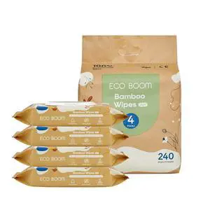 Bamboo Viscose Wipes | Non-Toxic & Biodegradable Baby Wipes | Unscented, Hypoallergenic, Vegan for Sensitive Skin, 240 Count Bamboo Viscose Wipes | Non-Toxic & Biodegradable Baby Wipes | Unscented, Hypoallergenic, Vegan for Sensitive Skin, 240 Count