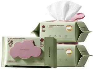 Cloud Moist Baby Wipes, Thick & XL, 99% Water, Ultra-Hydrating, Unscented, Hypoallergenic for Sensitive Skin, Biodegradable, 3 Flip-Top, 240 Count Cloud Moist Baby Wipes, Thick & XL, 99% Water, Ultra-Hydrating, Unscented, Hypoallergenic for Sensitive Skin, Biodegradable, 3 Flip-Top, 240 Count