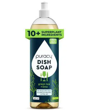Natural Dish Soap - Skin-Softening Plant-Based Dishwashing Soap, Non-Toxic Dish Soap, Organic Liquid Dishwashing Detergent Soap (Green Tea & Lime, 16 fl oz) Natural Dish Soap - Skin-Softening Plant-Based Dishwashing Soap, Non-Toxic Dish Soap, Organic Liquid Dishwashing Detergent Soap (Green Tea & Lime, 16 fl oz)