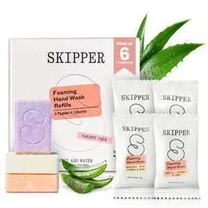 Foaming Hand Soap Tablet Refills - 6 Pack - 48 fl oz total (6x 8 fl oz) - Rebranded - Compostable Packaging - Variety Fragrance Pack Foaming Hand Soap Tablet Refills - 6 Pack - 48 fl oz total (6x 8 fl oz) - Rebranded - Compostable Packaging - Variety Fragrance Pack