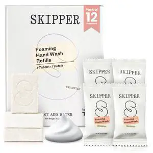 Foaming Hand Soap Tablet Refills - 12 Pack - 4oz fl total (12x 0.4 fl oz) - Rebranded - Compostable Packaging - Unscented Foaming Hand Soap Tablet Refills - 12 Pack - 4oz fl total (12x 0.4 fl oz) - Rebranded - Compostable Packaging - Unscented