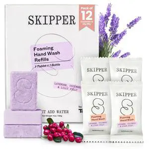 Foaming Hand Soap Tablet Refills - 12 Pack - 96 fl oz total (12x 8 fl oz) - Rebranded - Compostable Packaging - Lavender, Cucumber & Lilly Pilly Foaming Hand Soap Tablet Refills - 12 Pack - 96 fl oz total (12x 8 fl oz) - Rebranded - Compostable Packaging - Lavender, Cucumber & Lilly Pilly