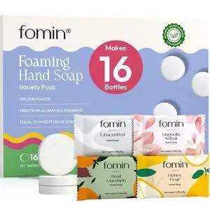 Foaming Hand Soap Refills (16 Pack) - Variety Pack Foaming Hand Soap Tablets - Skin Friendly Foam Soap Refill for Hand Wash - Makes 128 fl oz (16 x 8 fl oz) Foaming Hand Soap Refills (16 Pack) - Variety Pack Foaming Hand Soap Tablets - Skin Friendly Foam Soap Refill for Hand Wash - Makes 128 fl oz (16 x 8 fl oz)