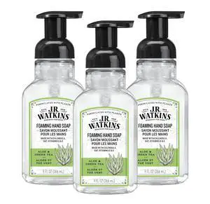 Foaming Hand Soap with Pump Dispenser, Moisturizing Foam Hand Wash, Alcohol-Free, Cruelty-Free, Aloe et The Vert/Aloe & Green Tea, 9 fl oz, 3 Pack Foaming Hand Soap with Pump Dispenser, Moisturizing Foam Hand Wash, Alcohol-Free, Cruelty-Free, Aloe et The Vert/Aloe & Green Tea, 9 fl oz, 3 Pack