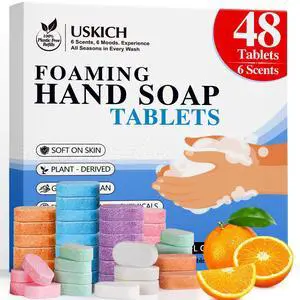 48 Pack Foaming Hand Soap Tablet - Eco Friendly Cleaning Products,Variety Scents Refills Soap Tablets (48x8 Fl oz bottles) 48 Pack Foaming Hand Soap Tablet - Eco Friendly Cleaning Products,Variety Scents Refills Soap Tablets (48x8 Fl oz bottles)