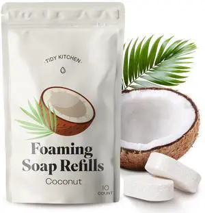 Foaming Hand Soap Refill Tablet, 10 Count Refill Pack, Coconut Foaming Hand Soap Refill Tablet, 10 Count Refill Pack, Coconut