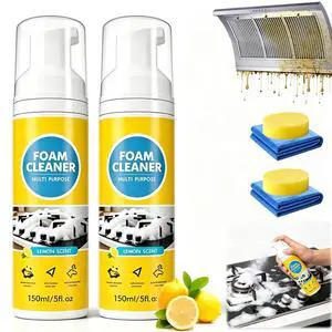 4-in-1 Multi-Enzyme Foam Cleaner,2026 New All-Purpose Deep Cleaning Spray,150ml-Powerful No-Rinse Foam Cleaner with Sponge & Towel for Car Interior,Kitchen Grease,Bathroom Tiles,Sofa Upholstery (2PCS) 4-in-1 Multi-Enzyme Foam Cleaner,2026 New All-Purpose Deep Cleaning Spray,150ml-Powerful No-Rinse Foam Cleaner with Sponge & Towel for Car Interior,Kitchen Grease,Bathroom Tiles,Sofa Upholstery (2PCS)