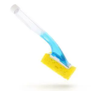 Dish Sponge w/Soap Dispenser Handle - Fillable Dish Wand for Quick, Convenient Cleaning - Easy to Refill - Built-In Scrubber for Dishes & Pans Dish Sponge w/Soap Dispenser Handle - Fillable Dish Wand for Quick, Convenient Cleaning - Easy to Refill - Built-In Scrubber for Dishes & Pans