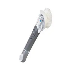 Soap Dispensing Dish Brush, Kitchen Brush for Dish Pot Pan Sink Cleaning, Gray Soap Dispensing Dish Brush, Kitchen Brush for Dish Pot Pan Sink Cleaning, Gray