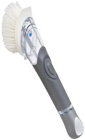 Dish Brush with Soap Dispenser for Cleaning Pots, Dishes, Bowls, Gray Dish Brush with Soap Dispenser for Cleaning Pots, Dishes, Bowls, Gray