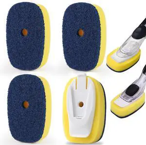Sponge Brush Refills for OXO Dish Brush, 4 Pack Soap Dispensing Dish Refills, Scrub Replacement Head for Scrubber, Sponge Replacement Head Fits Soap Dispensing Handle Sponge Brush Refills for OXO Dish Brush, 4 Pack Soap Dispensing Dish Refills, Scrub Replacement Head for Scrubber, Sponge Replacement Head Fits Soap Dispensing Handle