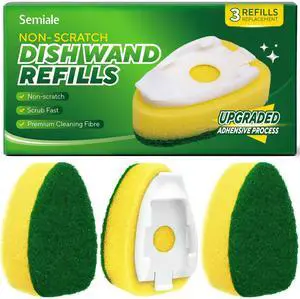 Dishwand Refills Sponge Heads for Scotch-Brite Dish Wand, Non Scratch Heavy Duty Scrub Brush Sponges, Soap Dispensing Scrubbers, Dish Wand Refill Head Pad Replacements for Kitchen Sink, Glass Cleaning Dishwand Refills Sponge Heads for Scotch-Brite Dish Wand, Non Scratch Heavy Duty Scrub Brush Sponges, Soap Dispensing Scrubbers, Dish Wand Refill Head Pad Replacements for Kitchen Sink, Glass Cleaning