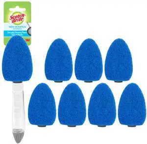 Non-Scratch Dishwand Kit, Includes 1 Wand & 8 Refill Pads, Keep Hands Out of the Mess, Blue Non-Scratch Dishwand Kit, Includes 1 Wand & 8 Refill Pads, Keep Hands Out of the Mess, Blue