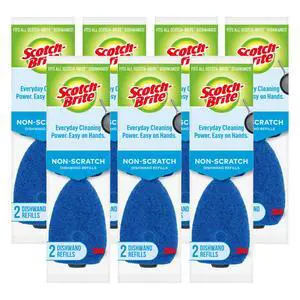 Non-Scratch Dishwand Refill, 14 Dish Wand Sponge Refills, Removes Stuck-on Food, Best for Nonstick Pots and Pans, Glass, Tubs & Showers, Fits All Scotch Brite Dishwands Non-Scratch Dishwand Refill, 14 Dish Wand Sponge Refills, Removes Stuck-on Food, Best for Nonstick Pots and Pans, Glass, Tubs & Showers, Fits All Scotch Brite Dishwands