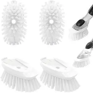Dish Brush Refill, 4 Pack Dish Brush Replacement Head for OXO Dish Brush, Brush Dispenser Refill Fits Soap Dispensing Handle Dish Brush Refill, 4 Pack Dish Brush Replacement Head for OXO Dish Brush, Brush Dispenser Refill Fits Soap Dispensing Handle