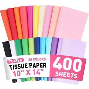 400 Sheets Tissue Paper, 20 Colors 10" X 14" Tissue Papers for Gift Bags Birthday Party Flower Decoration, Colored Tissue Paper Bulk for Packaging 400 Sheets Tissue Paper, 20 Colors 10" X 14" Tissue Papers for Gift Bags Birthday Party Flower Decoration, Colored Tissue Paper Bulk for Packaging