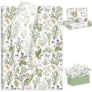 100 Sheets Vintage Wildflower Tissue Paper Wild Floral Art Tissue Summer Wrapping Paper for Birthday Wedding DIY Crafts Gift Packing, 20 x 14 Inch 100 Sheets Vintage Wildflower Tissue Paper Wild Floral Art Tissue Summer Wrapping Paper for Birthday Wedding DIY Crafts Gift Packing, 20 x 14 Inch