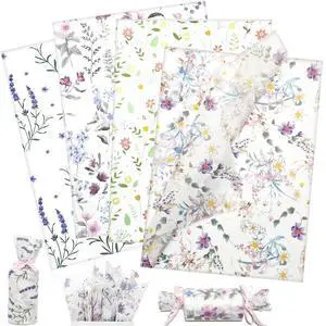 60 Sheets Floral Tissue Paper, Vintage Wildflower Gift Wrapping Tissue Paper for Gift Bag & Packaging, Watercolor Art Tissue Ideal for Wedding Birthday Party Decor Box basket Fillers,20x14in 60 Sheets Floral Tissue Paper, Vintage Wildflower Gift Wrapping Tissue Paper for Gift Bag & Packaging, Watercolor Art Tissue Ideal for Wedding Birthday Party Decor Box basket Fillers,20x14in