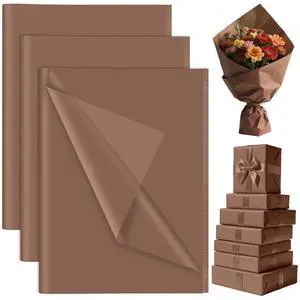 60 Sheets Brown Tissue Paper Bulk, Gift Wrapping Tissue Paper for Packaging 14 x 20 Inch Art Crafts for Gift Bags Decorative Floral Wedding Birthday Party Decor 60 Sheets Brown Tissue Paper Bulk, Gift Wrapping Tissue Paper for Packaging 14 x 20 Inch Art Crafts for Gift Bags Decorative Floral Wedding Birthday Party Decor