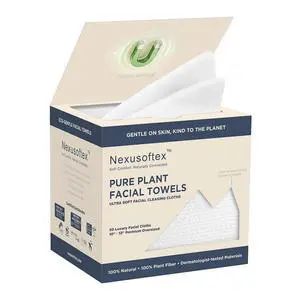 Premium Disposable Face Towels, 10"x12" XL, 90gsm Ultra-Thick 100% USDA Biobased Facial Towel, Gentle for All Skin Types, Magnetic Closure Box with Visibility Window (1 pack of 50ct) Premium Disposable Face Towels, 10"x12" XL, 90gsm Ultra-Thick 100% USDA Biobased Facial Towel, Gentle for All Skin Types, Magnetic Closure Box with Visibility Window (1 pack of 50ct)