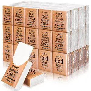 50 Pack Christian Pocket Tissues Bible Verse Travel Packs Bulk 500 Sheet Small Tissues Pocket Packs 3 Ply Mini Travel Size Individual Religious Party Favor 50 Pack Christian Pocket Tissues Bible Verse Travel Packs Bulk 500 Sheet Small Tissues Pocket Packs 3 Ply Mini Travel Size Individual Religious Party Favor