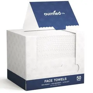 Face Towels, 11"×9" Disposable Face Towel Ultra-Soft, Thickened Facial Towelettes, Lint-Free Dry Wipes for Sensitive Skin, Ideal for Makeup Removal & Skincare (50 Count, 1 Pack) Face Towels, 11"×9" Disposable Face Towel Ultra-Soft, Thickened Facial Towelettes, Lint-Free Dry Wipes for Sensitive Skin, Ideal for Makeup Removal & Skincare (50 Count, 1 Pack)