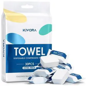 Extra Thick Compressed Towels, 30 Pack Large Disposable Face Towels, Ultra Soft & Skin-Friendly, Biodegradable Compressed Towel Tablets for Travel, Camping, Outdoor Activities & Everyday Use Extra Thick Compressed Towels, 30 Pack Large Disposable Face Towels, Ultra Soft & Skin-Friendly, Biodegradable Compressed Towel Tablets for Travel, Camping, Outdoor Activities & Everyday Use