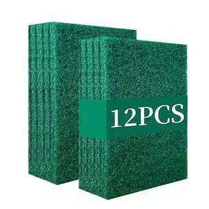 Heavy Duty Scour Pads Sponge Dish Scrubber Non-Scratch Green Reusable Household Scrub Pads for Kitchen and Dish Cleaning Tool (12Pcs) Heavy Duty Scour Pads Sponge Dish Scrubber Non-Scratch Green Reusable Household Scrub Pads for Kitchen and Dish Cleaning Tool (12Pcs)