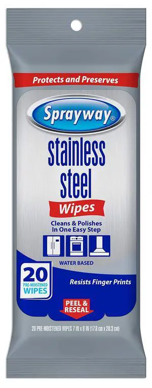 Stainless Steel Wipes, Water Based, Pack of 20 (SW5012R) Stainless Steel Wipes, Water Based, Pack of 20 (SW5012R)