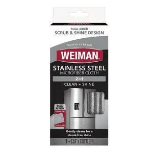 Microfiber Cloth for Stainless Steel - Safely Traps and Removes Dirt, Oil and Grime to Protect From Scratches 1.40" x 3.56" Microfiber Cloth for Stainless Steel - Safely Traps and Removes Dirt, Oil and Grime to Protect From Scratches 1.40" x 3.56"
