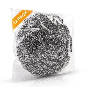 12Pack Upgraded Steel Wool Scrubbers - Premium Stainless Steel Scrubber, Metal Scouring Pads, Steel Wool Pads, Kitchen Cleaner, Heavy Duty Cleaning Supplies - Especially for Tough Cleaning 12Pack Upgraded Steel Wool Scrubbers - Premium Stainless Steel Scrubber, Metal Scouring Pads, Steel Wool Pads, Kitchen Cleaner, Heavy Duty Cleaning Supplies - Especially for Tough Cleaning