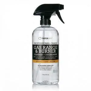 Gas Range Cleaner and Degreaser - Stove Grates, Grills, Oven Glass and Door - Cuts Through Baked on Food (16oz) Gas Range Cleaner and Degreaser - Stove Grates, Grills, Oven Glass and Door - Cuts Through Baked on Food (16oz)