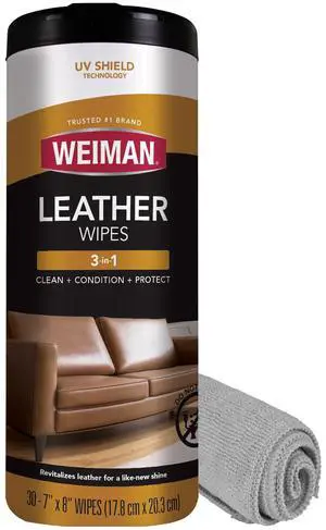 Leather Cleaner Kit Leather Wipes (30 Count) and Microfiber Cloth - Clean and Condition Car Seats and Interior, Shoes, Couches and Other Leather Surfaces Leather Cleaner Kit Leather Wipes (30 Count) and Microfiber Cloth - Clean and Condition Car Seats and Interior, Shoes, Couches and Other Leather Surfaces