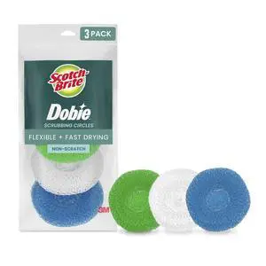 Non-Scratch Plastic Scrubbing Pads, Cleans Dishes Without Scratching, 3 Scrubbing Pads Non-Scratch Plastic Scrubbing Pads, Cleans Dishes Without Scratching, 3 Scrubbing Pads